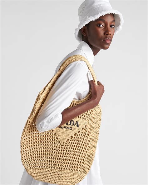 prada raffia bast|Natural Raffia tote bag .